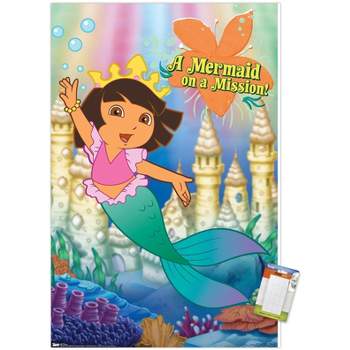 Trends International Nickelodeon Dora The Explorer - Mermaid Unframed Wall Poster Prints