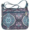 Women Shoulder Handbag Roomy Multiple Pockets Bag Ladies Crossbody Purse Tote Top Handle Satchel(SS-Black&Blue) - 4 of 4