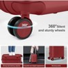 Karl Home 3 Piece Set ABS Trolley Cases Striped Pattern Red - 4 of 4