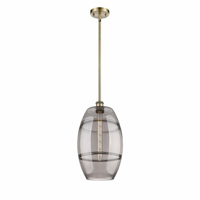 Vaz - 1 Light Stem Hung Mini Pendant In Industrial Style-18.5 Inches Tall and 10 Inches Wide