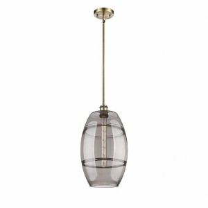 Vaz - 1 Light Stem Hung Mini Pendant In Industrial Style-18.5 Inches Tall and 10 Inches Wide - 1 of 1