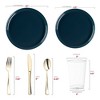 Smarty Had A Party Navy Flat Plastic Wedding Set - 30 Sets - 3 of 4