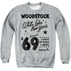Men's Woodstock Guitar Location Crewneck Sweatshirt - 1 of 4