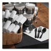 Hoffmaster CaterWrap Heavyweight Cutlery Combo - Fork/Spoon/Knife/Napkin - Black - 100 kits - 4 of 4