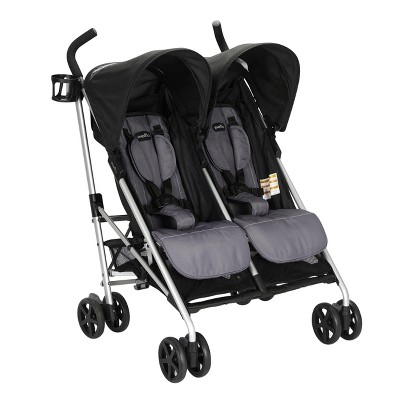 evenflo minno twin double stroller glenbarr gray