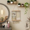 Hanging Jewelry Organizer, 5-Tier Wall Earring Holder with Wooden Ring Groove, Jewelry Rack Wall Mounted - 3 of 4