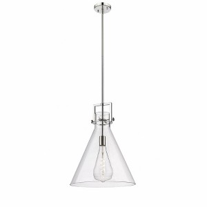 Newton Cone - 1 Light Stem Hung Pendant In Industrial Style-20.38 Inches Tall and 16 Inches Wide - 1 of 1