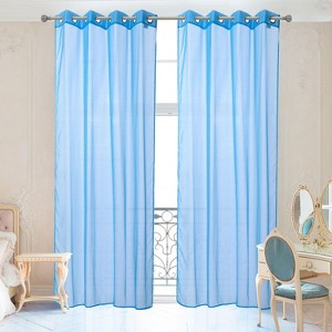 Ruthy's Outlet Panel Pair Window Sheer Curtains Grommet Panels - 1 of 3
