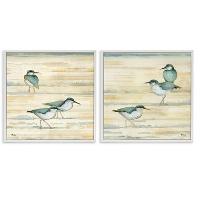 Stupell Industries Sandpipers Abstract Water Shoreline, 24" x 24"