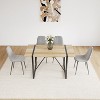Okak Modern Dining Chairs Set of 4, Linen Upholstered with Spoon Back & Black Metal Legs, Kitchen & Dining Room Side Chairs - 3 of 4