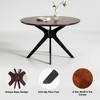 47.2" Solid Wood Round Dining Kitchen Table for 4-6 People with Intersecting Pedestal Base - 2 of 4