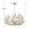 Crystorama Lighting Broche 6 - Light Chandelier in  Antique Silver - 4 of 4