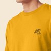 Dalix UFO Embroidered Cotton Classic Fit Long Sleeve Crewneck Tee Shirt Mens - 4 of 4