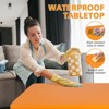 NicBex 49.21" Folding Outdoor Dining Table,Rectangle Portable Patio Table with Carrying Handle for 2 to 4 Chairs,Outdoor Furniture,Orange - 4 of 4