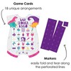 Big Dot of Happiness Roar Dinosaur Girl - Picture Bingo Cards and Markers - Dino Mite Trex Baby Shower Shaped Bingo Game - Set of 18 - 2 of 4