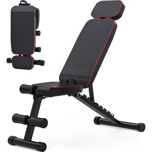 GIKPAL 9 Positions Adjustable Weight Bench,Foldable Workout Bench for Home Gym Full Body Strength Training, Support up to 800lbs - 1 of 4