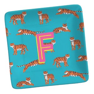 Personalization Mall Animal Print Initial Personalized Ring Dish Tiger - 1 of 2