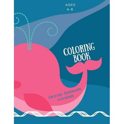 Coloring book with ocean animals - by  Ananda Store (Paperback)