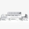LayinSun 7-Piece Large Outdoor Modular L-Shaped Sectional Set with Coffee Table - 2 of 4