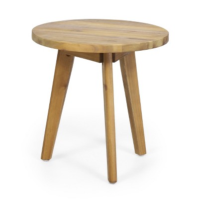 GDFStudio Gino Outdoor Acacia Wood Side Table