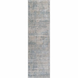 Hauteloom Fallin Gray Abstract Striped Luxe Rug - 1 of 4