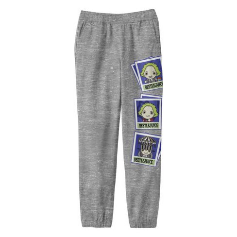 Beetlejuice Polaroids Youth Athletic Gray Graphic Sweatpants xl