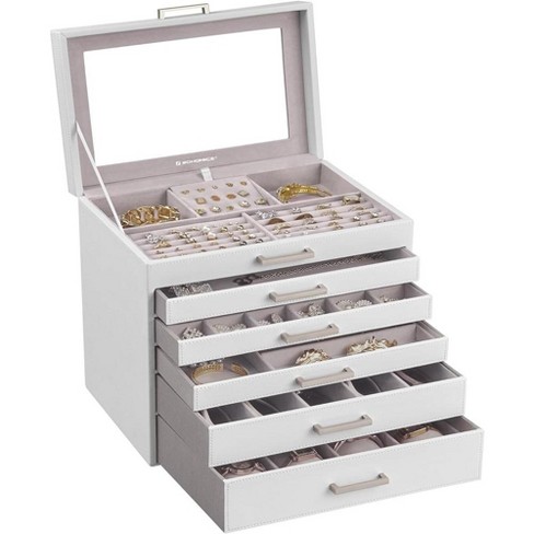 Online 6 Drawer Large Jewelry Box with Necklace Storage