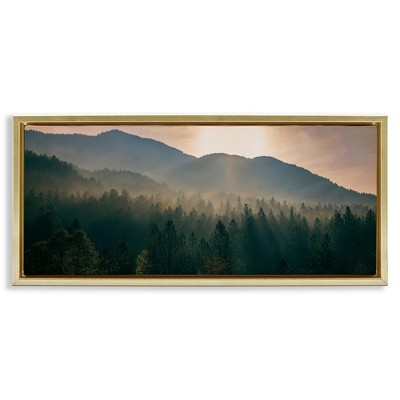 Stupell Industries Morning Sun over Misty Trees, 25" x 11"
