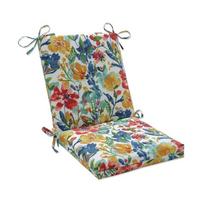 36.5" x 18" Outdoor/Indoor Squared Chair Pad Oakmont Multi Blue - Pillow Pad