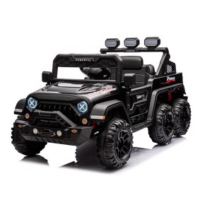 24V Battery Powered Kids Electric Ride-On Car, 6 EVA Wheels & 4WD, Remote Control, 3 Adjustable Speeds, Soft Start - 1 of 4