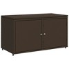 vidaXL Patio Storage Cabinet Brown 43.3 in.x21.7 in.x23.8 in. Poly Rattan - 2 of 4