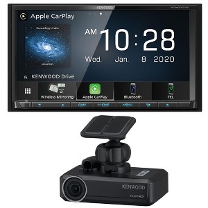 Kenwood DDX9707S MultiMedia Receiver Compatible With Apple CarPlay & Android Auto with a Kenwood DRV-N520 Drive Recorder - 1 of 4