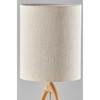 Adesso Mayfair Table Lamp Natural: ETL Listed, Wood Body, Polyester Drum Shade, 27.5" Height - image 2 of 3