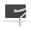 Humanscale M2.1 Single Monitor Clamp Mount, Polished Aluminum With White Trim - 4 of 4