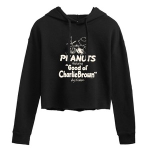 Women's - Peanuts - Good ol' Charlie Brown Cropped Graphic Hoodie - 1 of 3