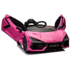 Orange 12V Ride On Car for Kids, Electric Vehicle, Car Toy for Boys & Girls, with Bluetooth, USB, Music, Remote Control, Headlight - 1 of 4