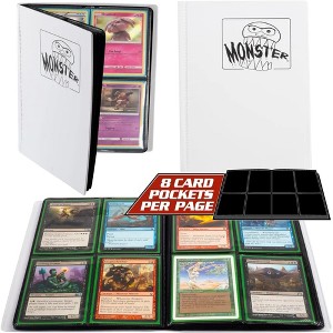Monster Binder - 4 Pocket Trading Card Album - Matte White (Anti-theft Pockets Hold 160+ Yugioh, Pokemon, Magic the Gathering Cards) - 1 of 4