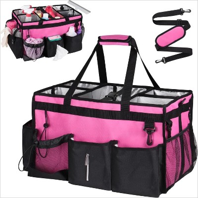 Extra-Large Cleaning Caddy with Adjustable Waist Belt, Detachable Divider and Support Board for Cleaners and Housekeepers