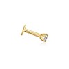 Pure Collection by Ross-Simons White Topaz Flat-Back Earrings in 14kt Yellow Gold - 4 of 4