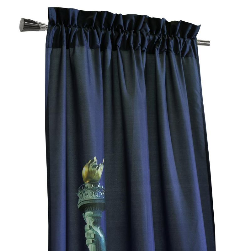 Habitat Photo Real Statue Of Liberty Light Filtering Pole Top Curtain Panel 100% Polyester Pair Each 37" x 84" Multicolor, 3 of 6