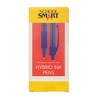 School Smart Retractable Hybrid Gel and Ink Pens, Blue, Pack of 12 - 2 of 4