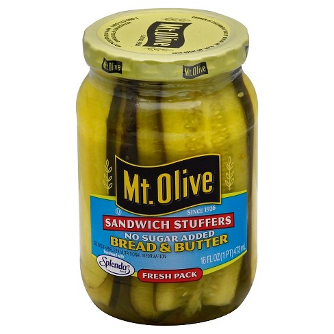 Mt Olive Sandwich Stuffers Bread Butter Pickles 16oz Target