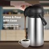 HOM Coffee Dispenser with Pump - 101.44 oz (3L) Vacuum-Insulated Beverage Dispenser for Hot & Cold Drinks - 12H Heat Retention/24H Cold Retention - 3 of 4