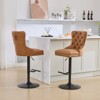 FONTOI 2 PCS Thick Barstools with Adjusatble Seat Height, Swivel Bar Stools with Backs for Living Room Kitchen Pub, Orange, 20.4"*49.9"*17.5" - 2 of 4