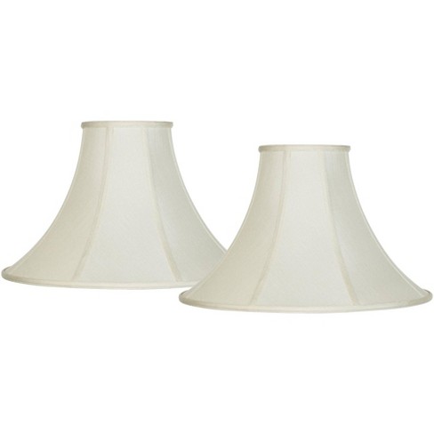 Springcrest Imperial Shade Set Of 2 Bell Lamp Shades Cream Medium 7" Top X 16" Bottom X 12" High Spider Replacement Harp And Finial Fitting At Foxvalley Mall In Aurora, IL