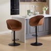 NicBex Bar Stools for Kitchen Island,360� Swivel Counter Height Bar Stools with Adjustable Height,Bar Chairs for Dining Rooms,Kitchens,Gray/Brown - 2 of 4