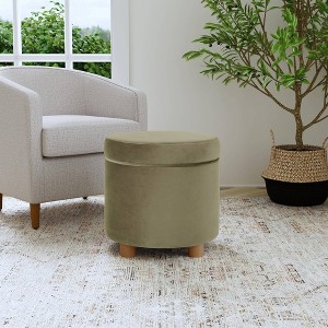 Round Storage Ottoman - Homepop - 1 of 4