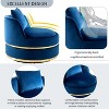 CAVINAS 360 Degree Swivel Accent Chair with Pillow, Velvet Upholstered Lounge Chair with Stainless Steel Base - 4 of 4