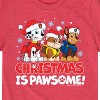Boys' - Paw Patrol - Christmas Is Pawsome Chase Rubble Marshall Short Sleeve Graphic T-Shirt - 2 of 4