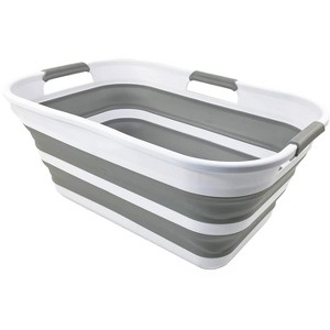 SAMMART 21L (5.5 Galloons) Collapsible Plastic Storge Basket / Washing Tub - 1 of 4
